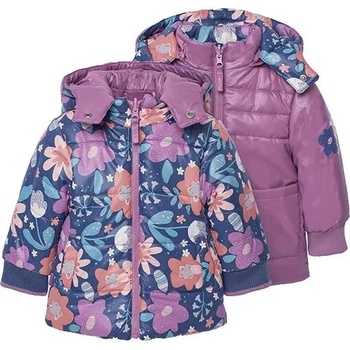 BOBOLI Анорак Boboli Reversible parka - Blue / Pink (Flower Print)