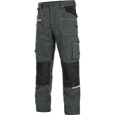 CXS STRETCH Kalhoty do pasu pánske Zkrácené na výšku 170-176 cm Šedá tmavá/černá
