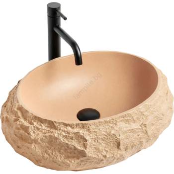 Rea REA-U7348 - Мивка за плот MIKA 38x50 cm оранжева/бежова/имитация на камък (RE0206)