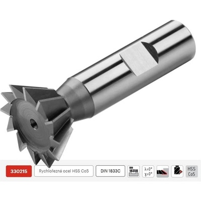 ZPS FN 330215.070160 - Fréza na kov pr. 16 mm čelní úhlová 70°, válcová stopka Weldon, HSS-Co5