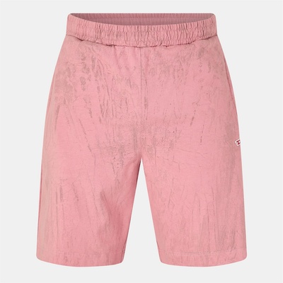 Diesel Поларени къси панталони Diesel Men's Fleece Jogger Shorts - Pink