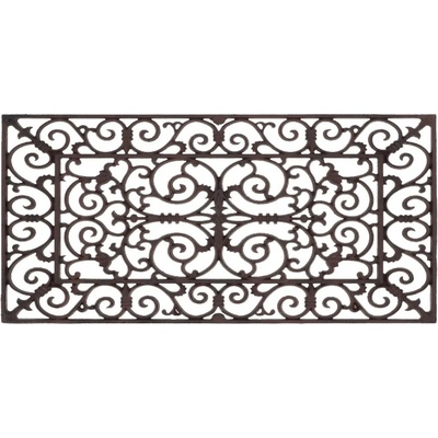 ESSCHERT DESIGN Litinová BEST FOR BOOTS obdelníková s ornamenty červeno-hnědá 72 x 46 cm