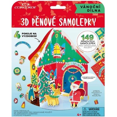 Concorde pěnové samolepky 3D vánoční dílna