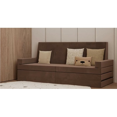 DobreSny Rozkládací pohovka Vision Trinity hnědá – Zboží Dáma