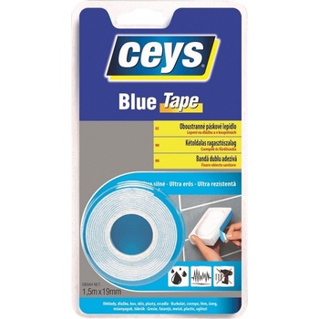Ceys Blue tape obojstranná lepiaca páska 1,5 m x 19 mm