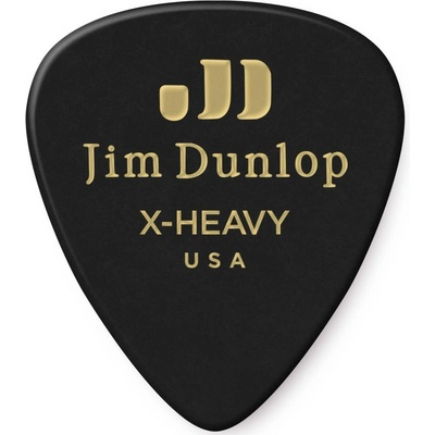 Dunlop 483-03 Black Genuine Celluloid - trsátko (různé tvrdosti), barva černá Trsátko - tvrdost: Medium