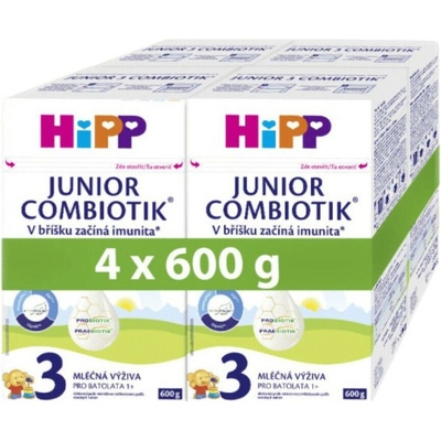HiPP 3 Junior Combiotik akce 4 x 600 g