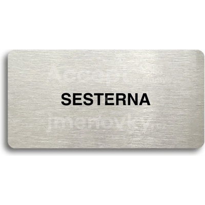 ACCEPT Piktogram SESTERNA - stříbrná tabulka - černý tisk bez rámečku