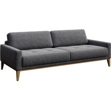 Mesonica Tmavě šedá látková třímístná pohovka Musso Tufted 211 cm