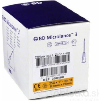 BD Microlance Inj. jehla 25G 0.50x25 oranž.100ks
