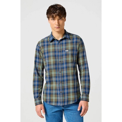 Wrangler pánska košeľa one pocket 112357239 hnedá