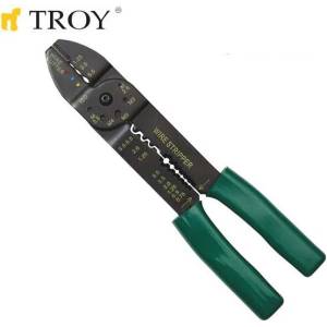 TROY Клещи за кабелни обувки и оголване на кабели 200 мм / troy 24006 / (t 24006)