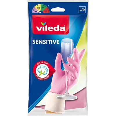 Vileda РЪКАВИЦИ latex sensitive comfort l vileda (8001940003337)