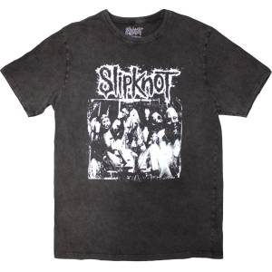 Slipknot Album Splatter (Stone Wash Back Print) Charcoal Grey S Риза (SKSTNW161MC01)