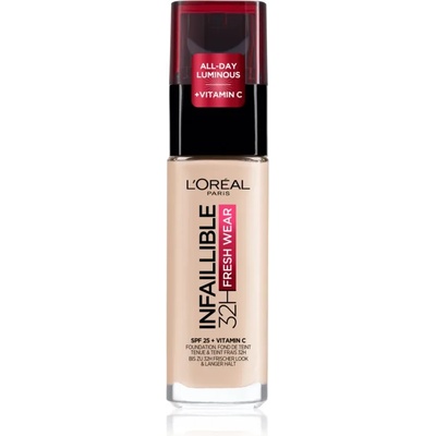 L'Oréal Infaillible 32H Fresh Wear дълготраен течен фон дьо тен цвят 015 NEUTRAL / NEUTRE 30ml