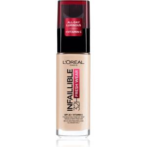 L'Oréal Infaillible 32H Fresh Wear дълготраен течен фон дьо тен цвят 15 Neutral 30ml