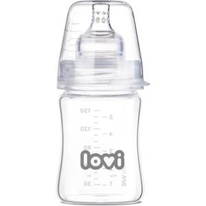 LOVI Glass стъклено бебешко шише 0m+ 150ml