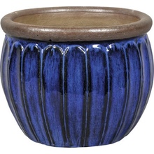 Lafiora Kvetináč glazovaná keramika 48 x 38 cm modrý