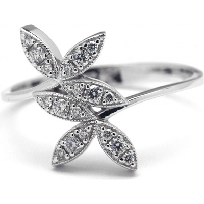 Klenoty Budín Luxusní diamantový prsten s diamantem květy libovolná J 28396 17