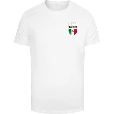 Mister Tee Тениска Azurro Italia Crest Tee white XXLUB-MT3315-00220 - Тъмносив, размер XS
