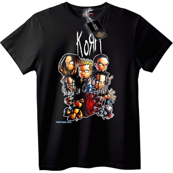 NOONEBRAND Тениска Група Korn Карикатура - M, White
