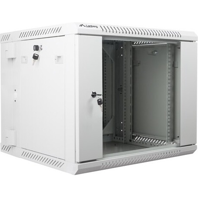 Lanberg Комуникационен шкаф Lanberg rack cabinet 19" double-section wall-mount 9U / 600x600 for self-assembly (flat pack), grey (WF02-6609-10S)