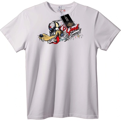 NOONEBRAND Тениска Бъди добър или изчезвай куче - 2XL, White