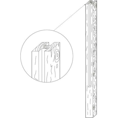 Ferobet Sloupek plotový 2 m 160×160×2780 mm průběžný natur reliéfní staré dřevo (12)