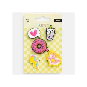 Goomby Значки за силиконов несесер и бележник Cool 5 броя