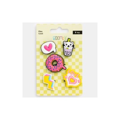 Goomby Значки за силиконов несесер и бележник Cool 5 броя