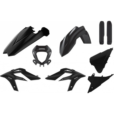 POLISPORT kompletní sada plastů BETA X-TRAINER 20-22 v sadě kryt světla (8667300002) a kryty tlumičů (8398700003) barva černá