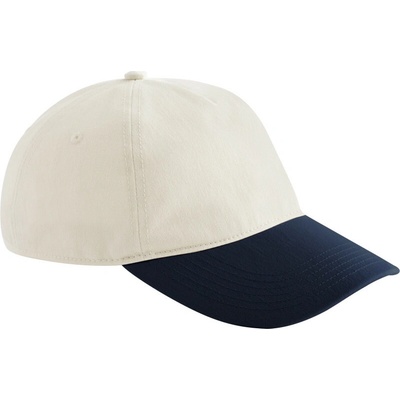 Beechfield K B 67 kontrastní 5 panelová COT530067v8899-natural/fre Natural/navy