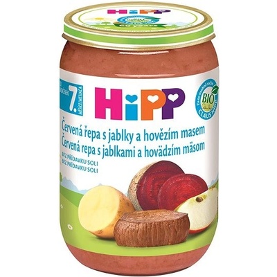 HiPP JUNIOR BIO Červená řepa s jablky a hovězím masem 6 x 220g