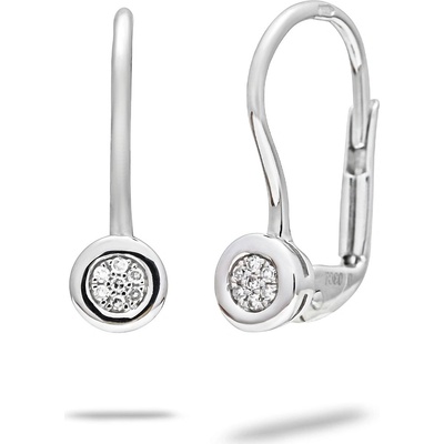 Blink-Blink elegantné diamantové náušnice z bieleho zlata 3205BDA