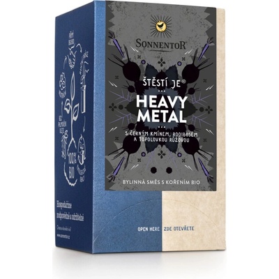 SONNENTOR Štěstí je Heavy Metal BIO bylinný čaj 18 x 1,5 g