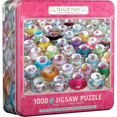 EUROGRAPHICS - Puzzle Metal Box - Tea Cup Party - 1 000 piese