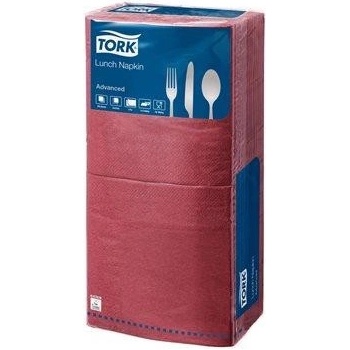 Advanced servítky 1/4 sklad 2V Tork Lunch bordová 32x32cm