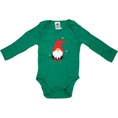Textilomanie Detské body s dlhým rukávom CHRISTMAS BOYS zelené