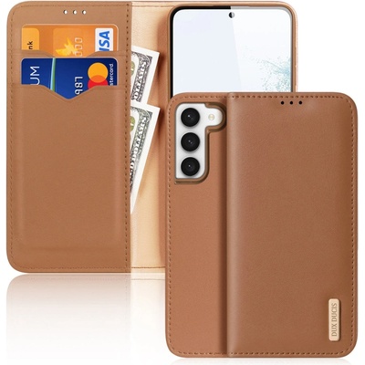 Dux Ducis Калъф с отделение за карти Dux Ducis Hivo за Samsung Galaxy S23 Plus, RFID блокиране, кафяв (6934913031766)