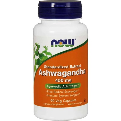 NOW Хранителна добавка АШВАГАНДА(ИНДИЙСКИ ЖЕН ШЕН), Now Foods Ashwaganda Extract 450mg (90vcaps)
