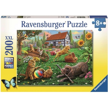 Ravensburger Пъзел Ravensburger от 200 XXL части - Игра на двора (12828)