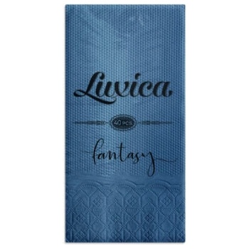 Luxica® Fantasy -тъмно-сини салфетки с дискретен релеф и фин бордюр (923200202)