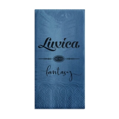 Luxica® Fantasy -тъмно-сини салфетки с дискретен релеф и фин бордюр (923200202)
