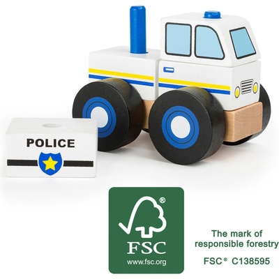 Small Foot skládací auto policie