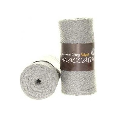 Maccaroni Abigail 3 mm světlejší šedá