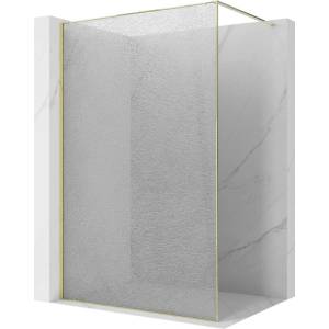 Mexen Kioto душ кабина Walk-in 160 x 200 cm, crackle прозрачно 12 мм, златна - 800-160-101-50-04-X (800-160-101-50-04-X)