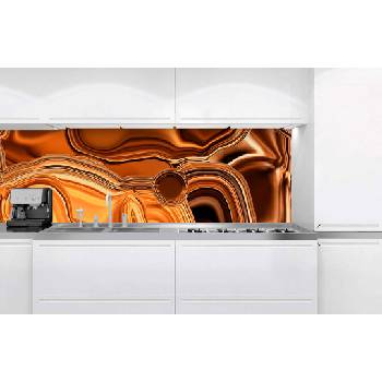 DIMEX ART Фототапет за кухня - течен хром бронз 180 x 60 см