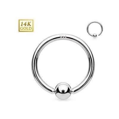 Šperky4U zlatý piercing kruh ZL01042-10082-WG