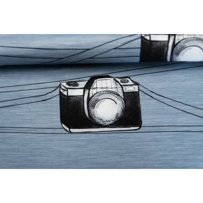 Džersej s fotoaparátmi v svetlomodrej farbe