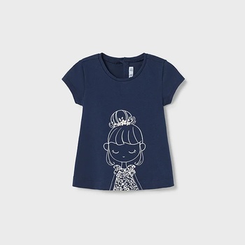 Image 1 of MAYORAL Тениска с къс ръкав с апликация за бебе момиче Майорал в тъмно синьо